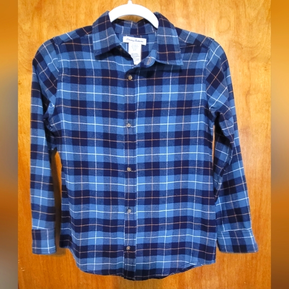 Boys Tommy Bahama Flannel Button Down Shirt - Picture 1 of 4